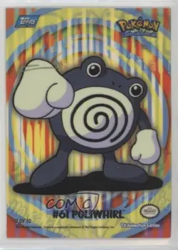 Poliwhirl Topps Pokemon TV Animation Edition Series 2 Puzzle Back Stickers #3 - Image 1