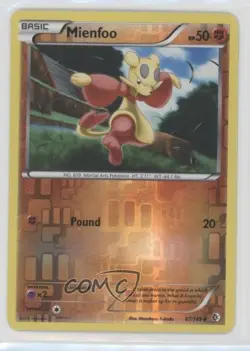 Mienfoo Reverse Foil Pokemon Black & White Boundaries Crossed #87 - Image 1