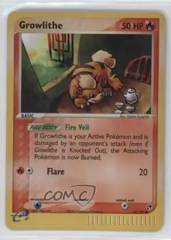 Growlithe Reverse Foil Pokemon EX Sandstorm #65 2003 - Image 1