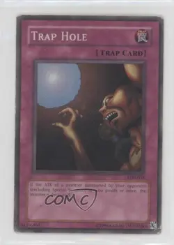 Trap Hole YuGiOh Legend of Blue Eyes White Dragon #LOB-058 2002 - Image 1