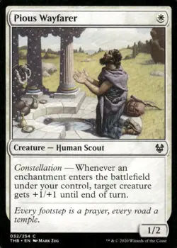 Pious Wayfarer 032/254 Theros Beyond Death MTG Magic the Gathering card - Image 1