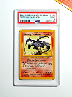 Pokemon PSA 9 Shining Charizard #107 Unlimited Neo Destiny 2002 English - Image 1