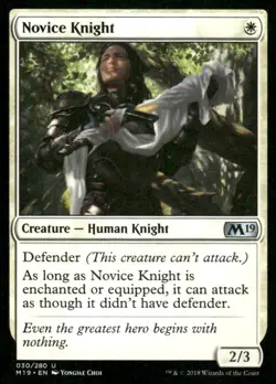 Novice Knight 030/280 M19 MTG Magic the Gathering card - Image 1