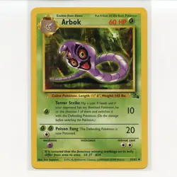 Pokemon TCG Arbok 31/62 WotC Fossil Unlimited Regular Uncommon Card EN-LP 1999 - Image 1