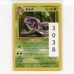 Pokemon TCG Arbok 31/62 WotC Fossil Unlimited Regular Uncommon Card EN-LP 1999 - Image 3