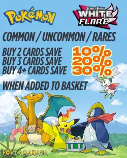 Pokemon Scarlet & Violet White Flare - Common/Uncommon and Rare -Choose your own - Image 1