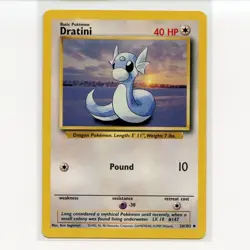 Pokemon TCG Dratini 026/102 WotC Base Set Unlimited Regular Card EN-LP 1999 - Image 1