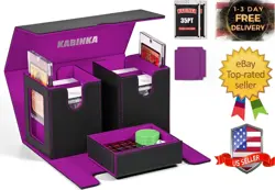 Deck Box for MTG with Commander Display, 3 in 1 Trading Card Storage Box Fit 200 - Image 1