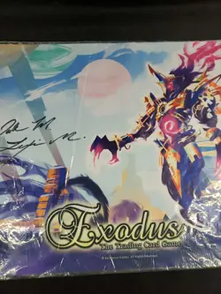 Exodus The Trading Card Game Playmat Existence Games Signed Jake Lexi Medina - Image 3