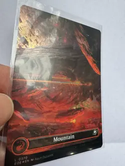 MTG Mountain (0370) (Borderless) (Galaxy Foil) FOIL - EOE Edge of Eternities NM - Image 1