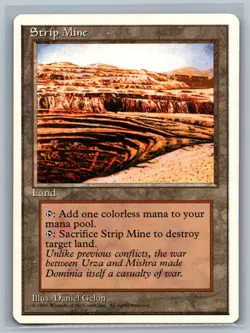Magic The Gathering 4th Edition Strip Mine MTG TCG CCG Fourth 4ED - Image 1