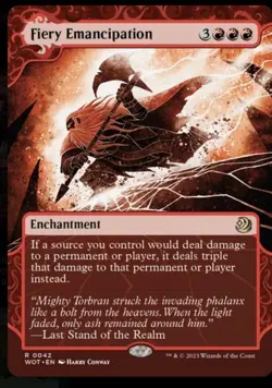 MTG Wilds of Eldraine: Enchanting Tales Fiery Emancipation #42 Regular Card - Image 1