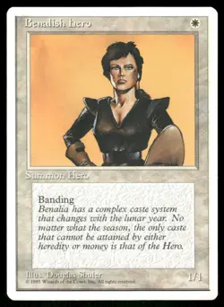 Benalish Hero Fourth Edition MTG Magic the Gathering card - Image 1