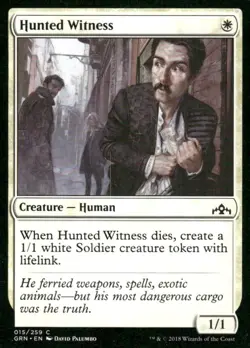 Hunted Witness 015/259 Guilds of Ravnica MTG Magic the Gathering card - Image 1