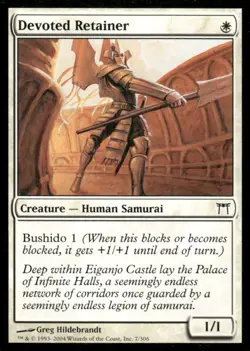 Devoted Retainer Champions of Kamigawa MTG Magic the Gathering card - Image 1