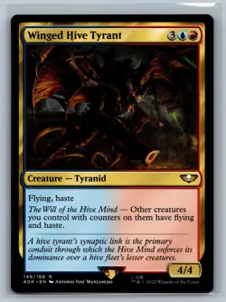 Magic MTG Universes Beyond: Warhammer 40,000 Winged Hive Tyrant #148/168 TCG 40k - Image 1