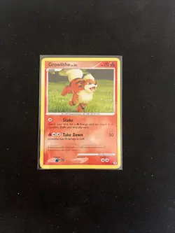 2009 Pokemon TCG Growlithe 63/111 Rising Rivals Regular LP - Image 1