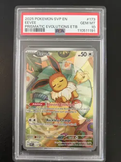 2025 Pokemon SVP English EEVEE Prismatic Evolutions ETB #173 PSA 10 - Image 1
