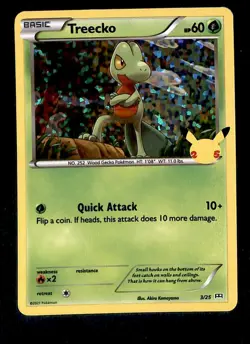 Treecko Holo McDonalds 25th Anniversary 3/25, NM Pokemon Card - Image 1