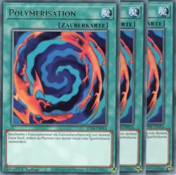 yugioh 3x Polymerisation JUSH-DE014 RARE 1AUFLAGE DEUTSCH - Image 1