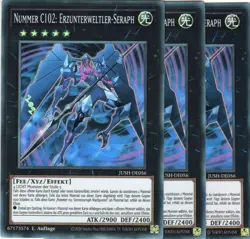 yugioh 3x Nummer C102: Erzunterweltler-Seraph JUSH-DE056 SUPER RARE DEUTSCH - Image 1