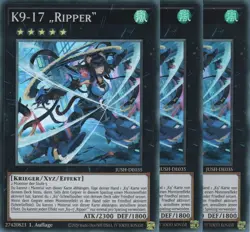 yugioh 3x K9-17 „Ripper“ JUSH-DE035 SUPER RARE 1AUFLAGE DEUTSCH - Image 1