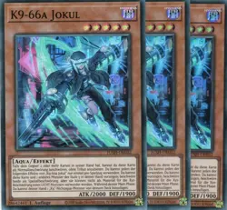yugioh 3x K9-66a Jokul JUSH-DE032 SUPER RARE 1AUFLAGE DEUTSCH - Image 1