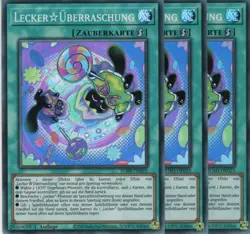yugioh 3x LeckerUberraschung JUSH-DE025 SUPER RARE 1AUFLAGE DEUTSCH - Image 1