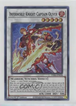 SR - Infernoble Knight Captain Oliver 1st Ed. YuGiOh Phantom Rage #PHRA-EN038 - Image 1