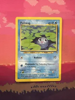 Pokemon Card Poliwag Neo Discovery Common 62/75 Near Mint - Image 1