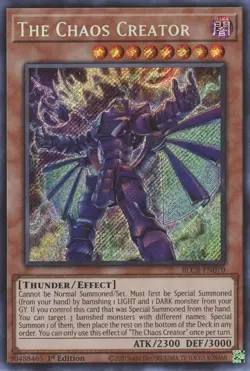 BLCR-EN070 The Chaos Creator 1st Edition Near Mint Secret Rare YuGiOh Card TCG - Image 1