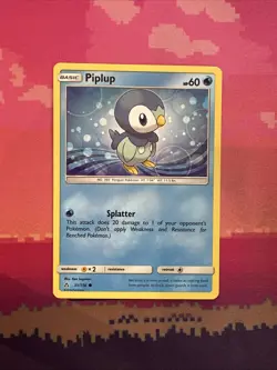 Pokemon Card Piplup Ultra Prism Common 31/156 Near Mint - Image 1
