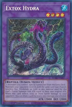 BLMR-EN007 Extox Hydra Secret Rare Near Mint 1st Edition YuGiOh Card TCG - Image 1