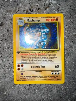 Pokemon TCG Cards 1st Edition Machamp 8/102 Base Set Holo Rare EXC - Image 3