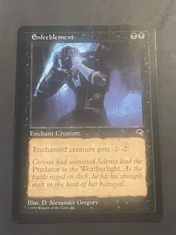 Enfeeblement NM+ NEVER PLAYED MTG Tempest Magic 1997 VINTAGE FREE SHIPPING - Image 1