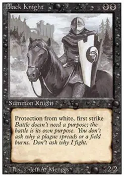 Black Knight - Medium Play MTG Revised - Image 1