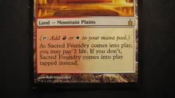 Magic the Gathering Sacred Foundry rare land Ravnica City of Guilds LP MTG card - Image 4