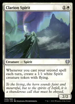 Clarion Spirit 006/285 Kaldheim MTG Magic the Gathering card - Image 1