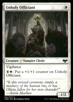 Unholy Officiant 041/277 Innistrad Crimson Vow MTG Magic the Gathering card - Image 1