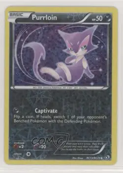 Purrloin Reverse Foil Pokemon Black & White Legendary Treasures #RC13 - Image 1