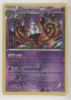 Chandelure Reverse Foil Pokemon XY Phantom Forces #43 - Image 1