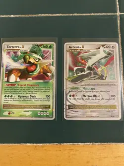 Pokemon Arceus Lv.X 95/99 & Torterra LV.X DP09 Holo Rare Lot of 2 - Image 1