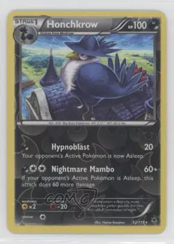 Honchkrow Reverse Foil Pokemon XY Phantom Forces #52 - Image 1