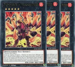 yugioh 3x Nummer 61: Volcasaurier JUSH-DE043 RARE 1AUFLAGE DEUTSCH - Image 1