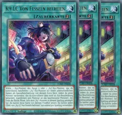 yugioh 3x K9-LC Von Fesseln befreien JUSH-DE038 RARE 1AUFLAGE DEUTSCH - Image 1