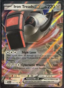 Iron Treads EX 143/198 - Double Rare Scarlet & Violet Pokemon TCG - NM/M Card - Image 1