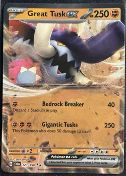 Great Tusk EX 123/198 - Double Rare Scarlet & Violet Base Pokemon TCG - NM Card - Image 1