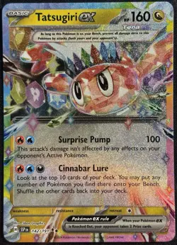 Tatsugiri EX 142/191 - Surging Sparks Pokemon TCG 2024 Double Rare Holo- NM Card - Image 1