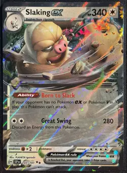 Slaking EX 147/191 - Surging Sparks Pokemon TCG Double Rare Holo 2024 - NM Card - Image 1