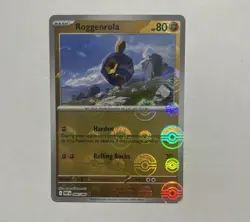 Pokemon Roggenrola Pokeball Holo 046/086 2025 Scarlet & Violet White Flare - Image 1